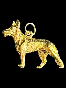 9ct Dog charm Alsatian/ German shepherd